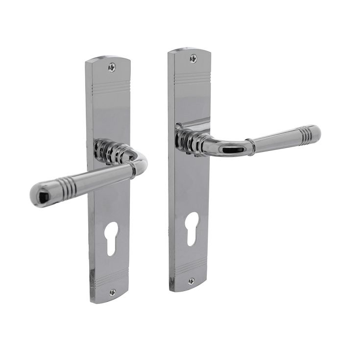 Intersteel Deurkruk Emily op schild profielcilindergat 72 mm chroom