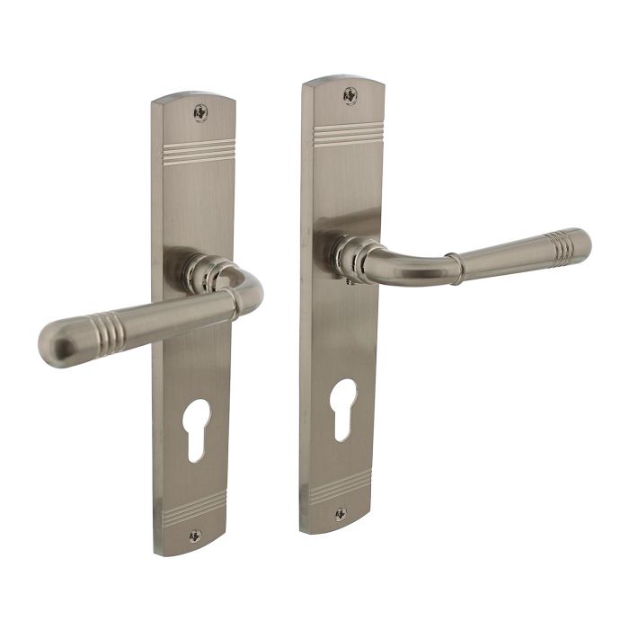 Intersteel Deurkruk Emily op schild profielcilindergat 72 mm nikkel mat