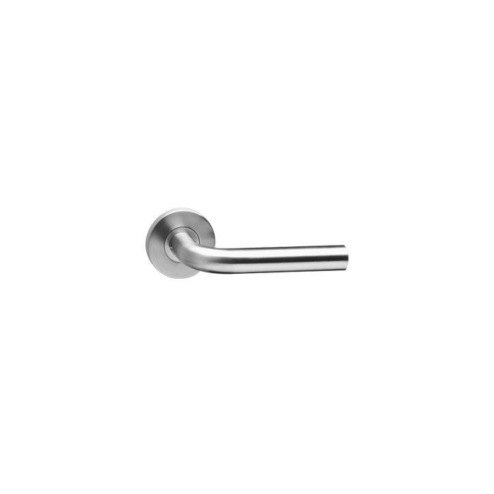 Intersteel deurkruk recht op rozet (RVS geborsteld) Intersteel 0035.131602