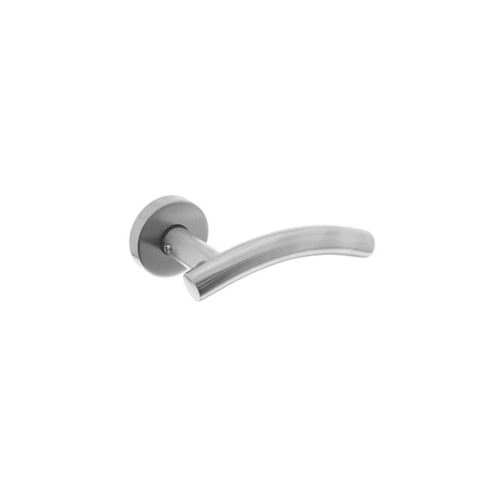 Intersteel - deurkruk gebogen (RVS ATP) cilinderplaatjes