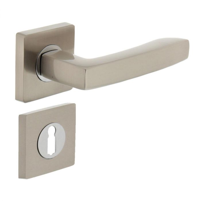 Intersteel Dean Deurkruk en sleutelrozet nikkel mat