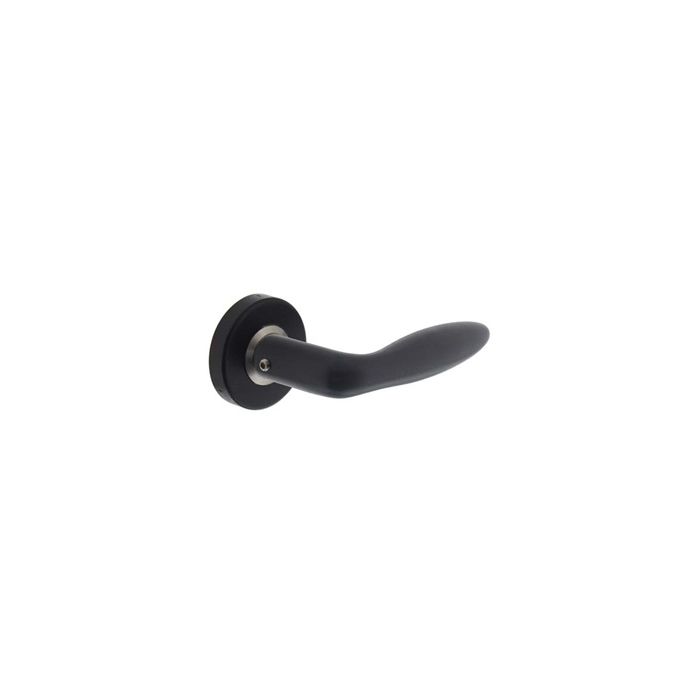 Intersteel Living - deurkruk Jupiter op rozet met ring (mat zwart) 0023.058702
