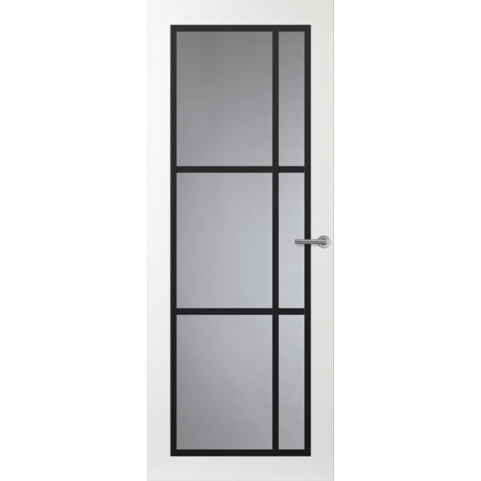 Svedex Front FR504 Glasdeur met zwarte glaslatten (maatwerk)