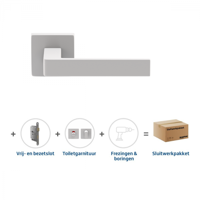 Skantrae Sluitwerkpakket 2082 Quadrate 28 regular toilet WIT