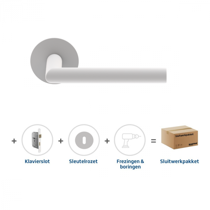 Skantrae Sluitwerkpakket 2137 Orbit 19 flat sleutel WIT