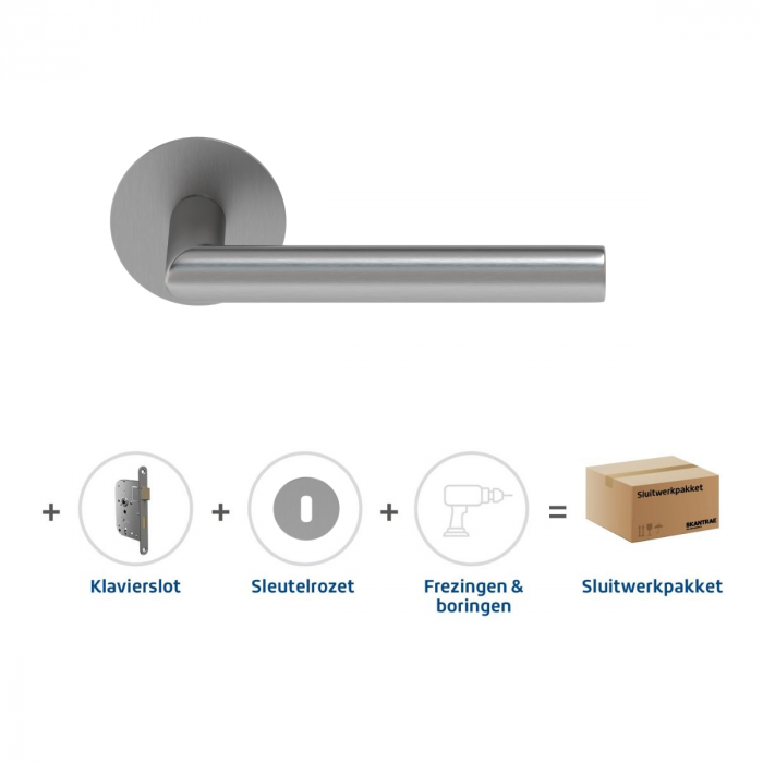 Skantrae Sluitwerkpakket 2141 Orbit 19 flat sleutel RVS