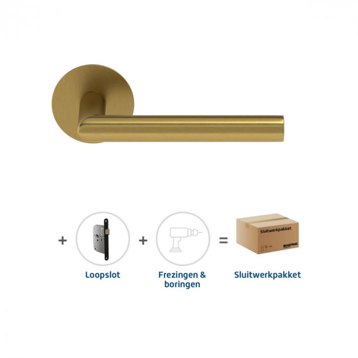 Skantrae Sluitwerkpakket 2143 Orbit 19 flat loop MAT MESSING