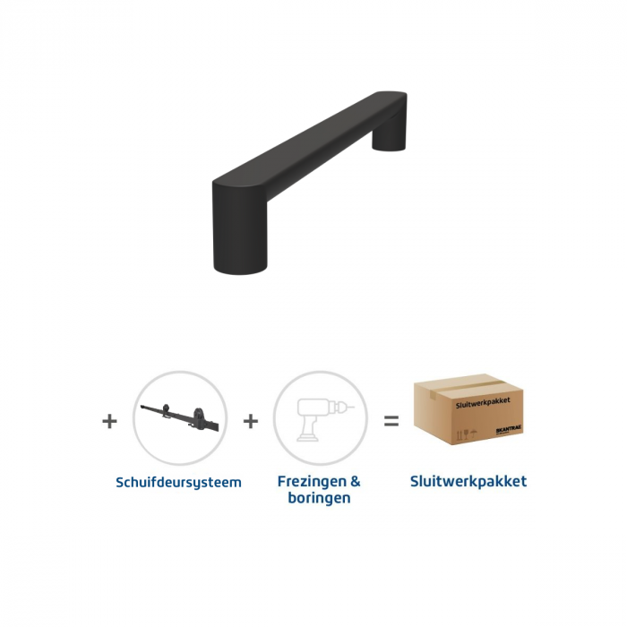 Skantrae Sluitwerkpakket 2176 Arc deurgreep 24x300 ZWART