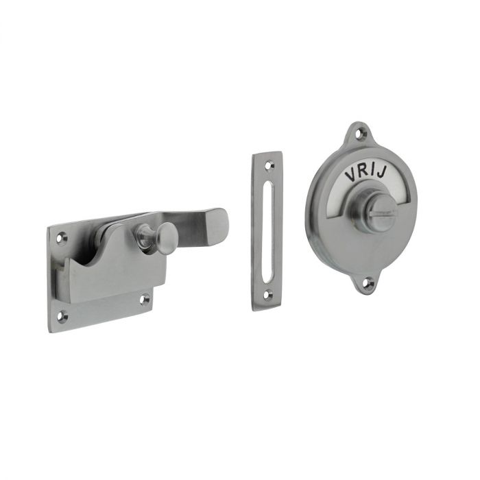 Intersteel Living - toiletgarnituur toilet-overslag met bocht (Mat chroom) 0017.370005