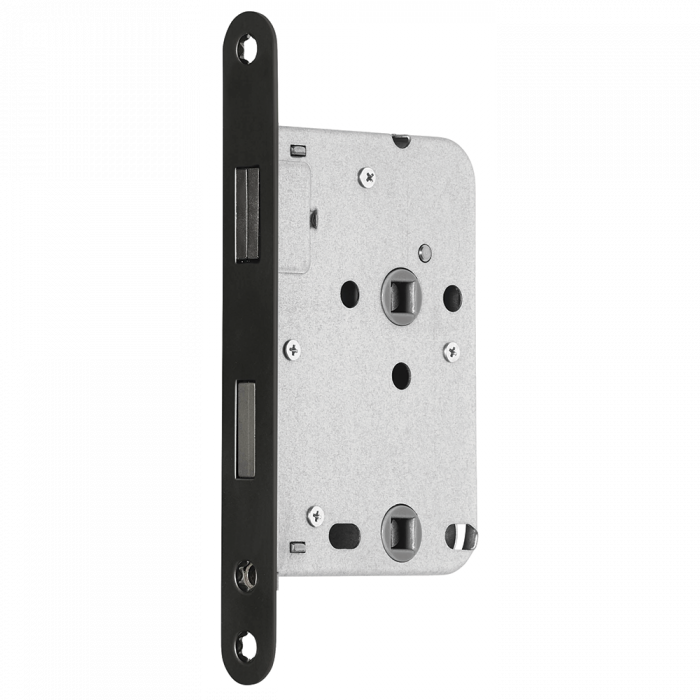 Mauer 1545 Bad/WC slot RVS met magneetschoot en zwarte voorplaat