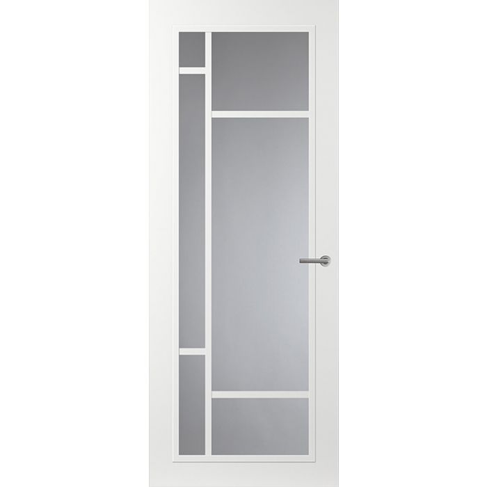 Svedex Front FR500 Glasdeur met witte glaslatten (maatwerk)