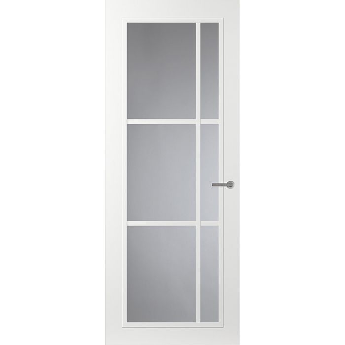 Svedex Front FR504 Glasdeur met witte glaslatten (maatwerk)