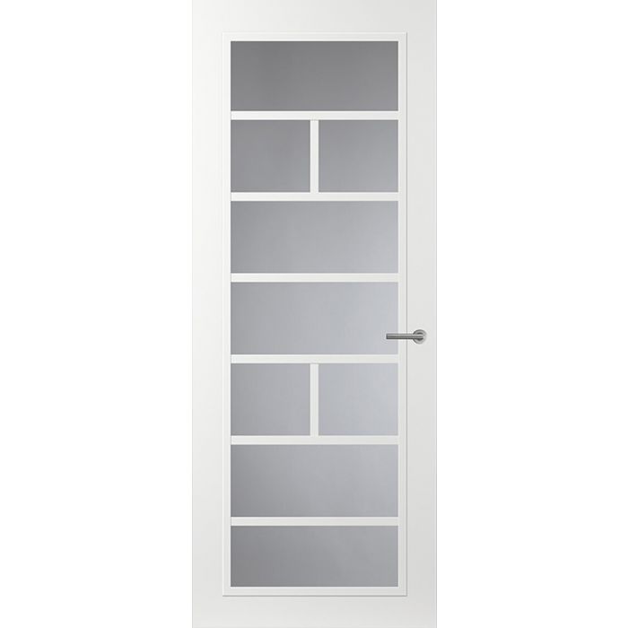 Svedex Front FR505 Glasdeur met witte glaslatten (maatwerk)