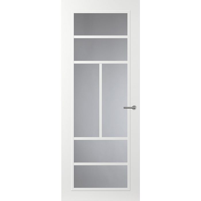 Svedex Front FR507 Glasdeur met witte glaslatten (maatwerk)