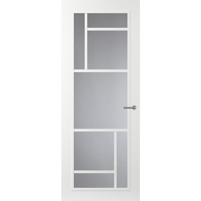 Svedex Front FR509 Glasdeur met witte glaslatten (maatwerk)