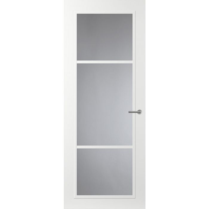 Svedex Front FR515 Glasdeur met witte glaslatten (maatwerk)