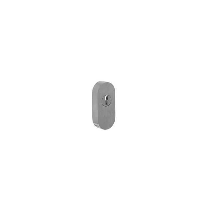 Veiligheid-Schuifrozet met Kerntrekbeveiliging ovaal 73X33MM INCL. BLINDKLINKMOEREN RVS