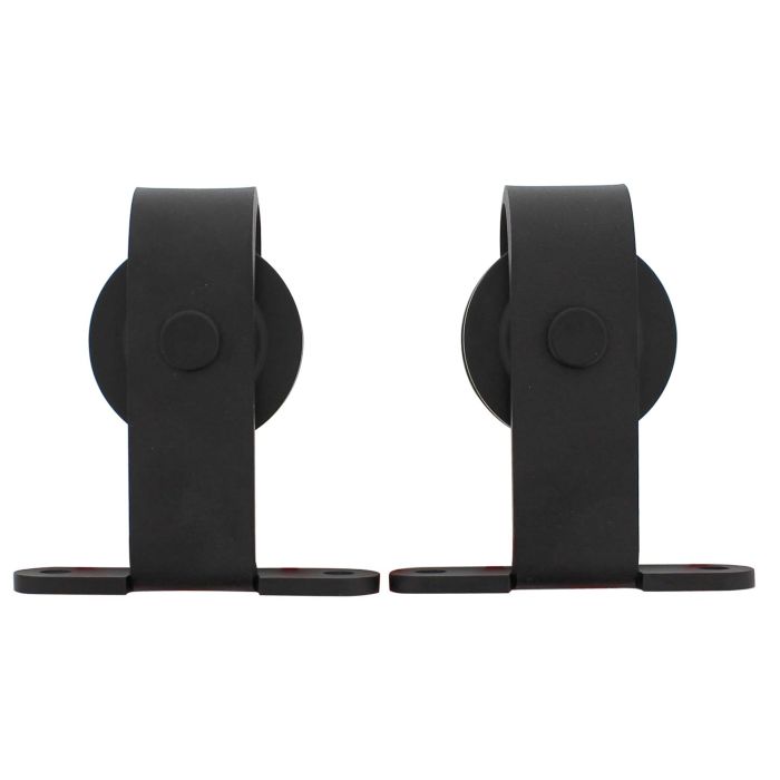 Intersteel Set van 2 hangrollen Basic Top 130 mm mat zwart