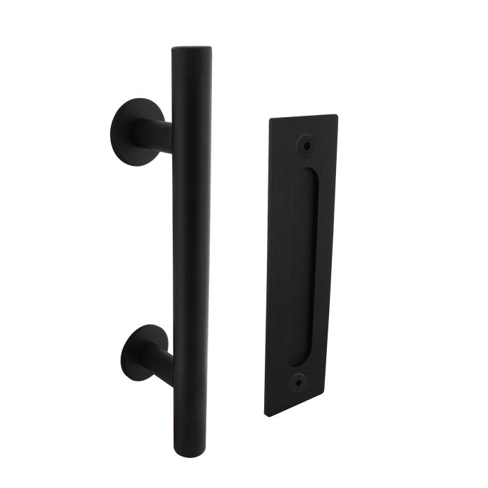 Intersteel Deurgreep T-model ø25x305 mm met schuifdeurkom 220x60 mm zwart