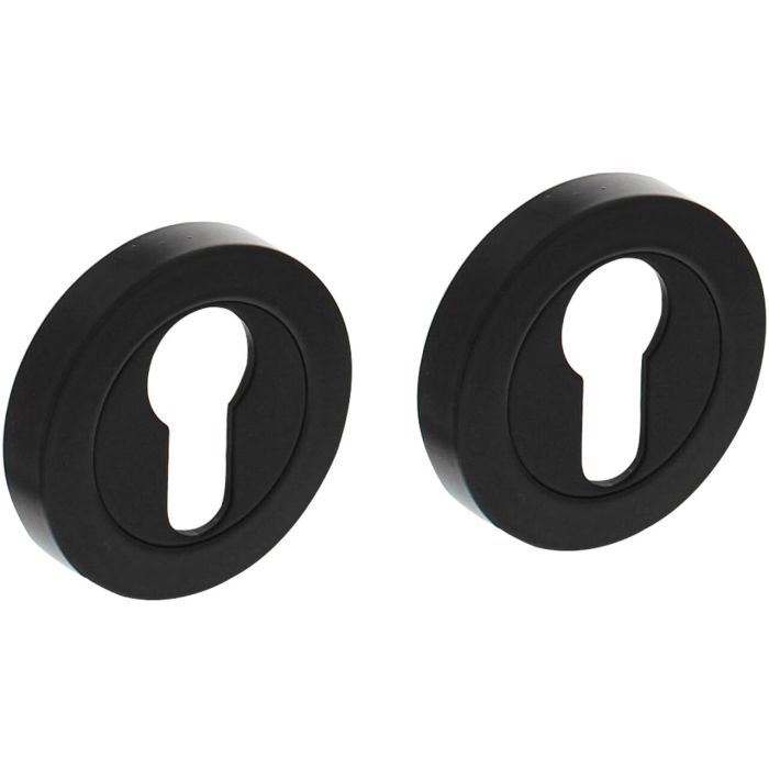 Intersteel Cilinderrozetten verdekt ø52x10mm met nokken zwart