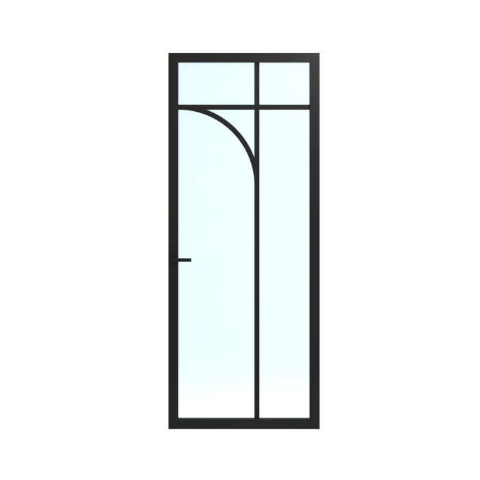 Skantrae SSL14511 Afgelakte Glasdeur (Zwart)