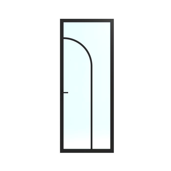 Skantrae SSL14512 Afgelakte Glasdeur (Zwart)