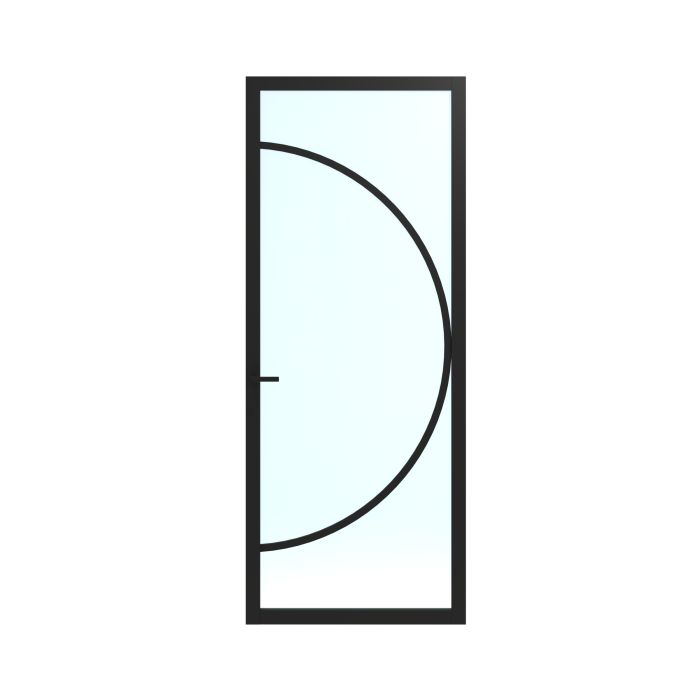 Skantrae SSL14513 Afgelakte Glasdeur (Zwart)