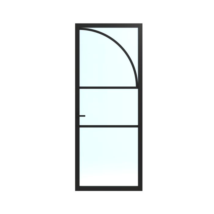 Skantrae SSL14514 Afgelakte Glasdeur (Zwart)