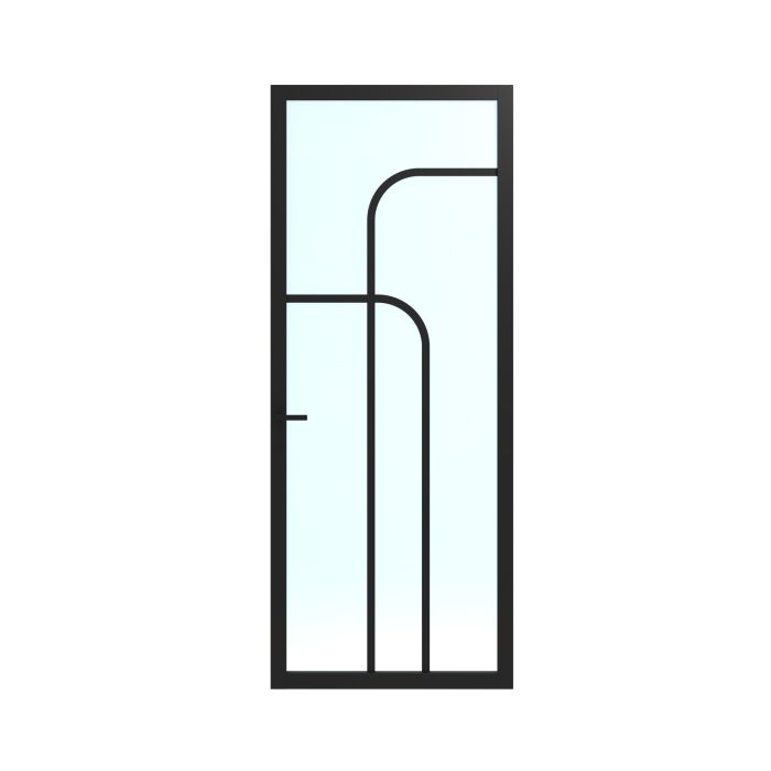 Skantrae SSL14515 Afgelakte Glasdeur (Zwart)