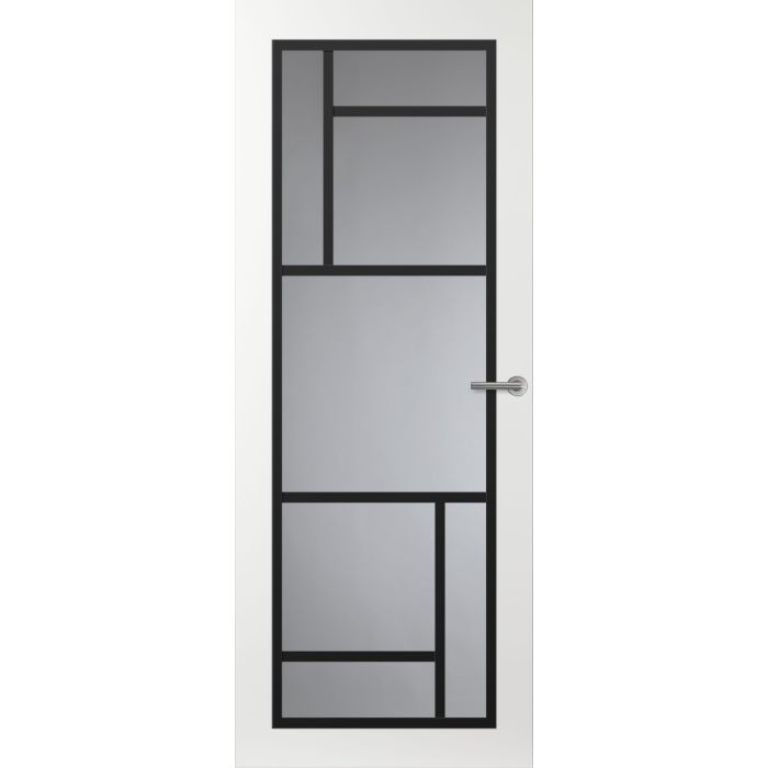 Svedex Front FR509 Glasdeur met zwarte glaslatten (maatwerk)