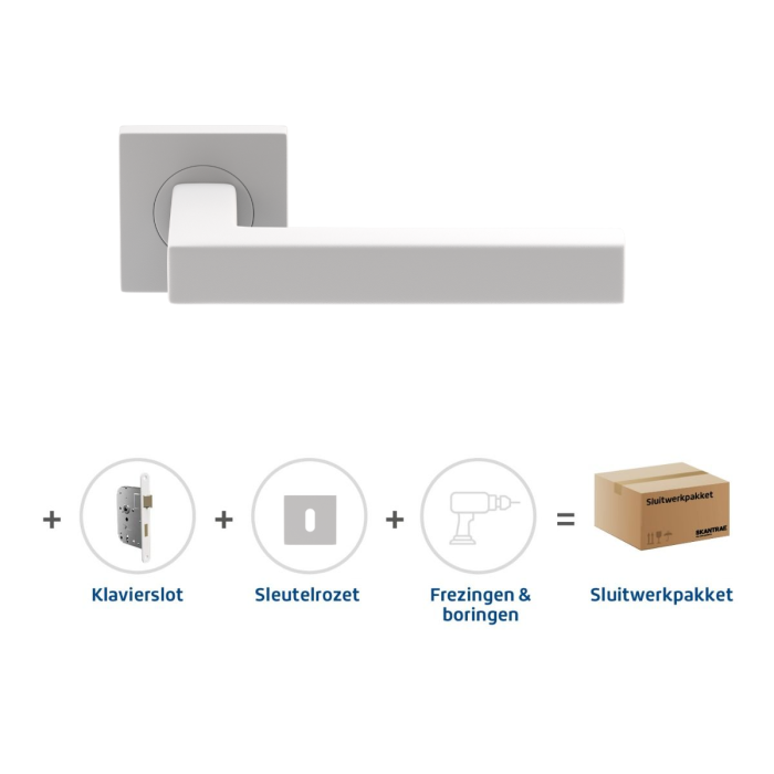 Skantrae Sluitwerkpakket 2057 Squared 20 regular sleutel WIT