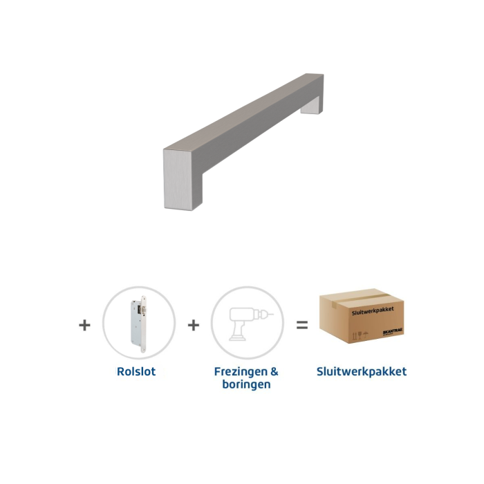 Skantrae Sluitwerkpakket 2107 Squared deurgreep 16x300 RVS
