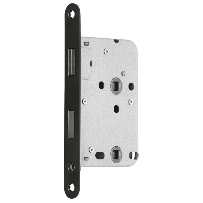 Mauer 1545 Bad/WC slot RVS met magneetschoot en zwarte voorplaat