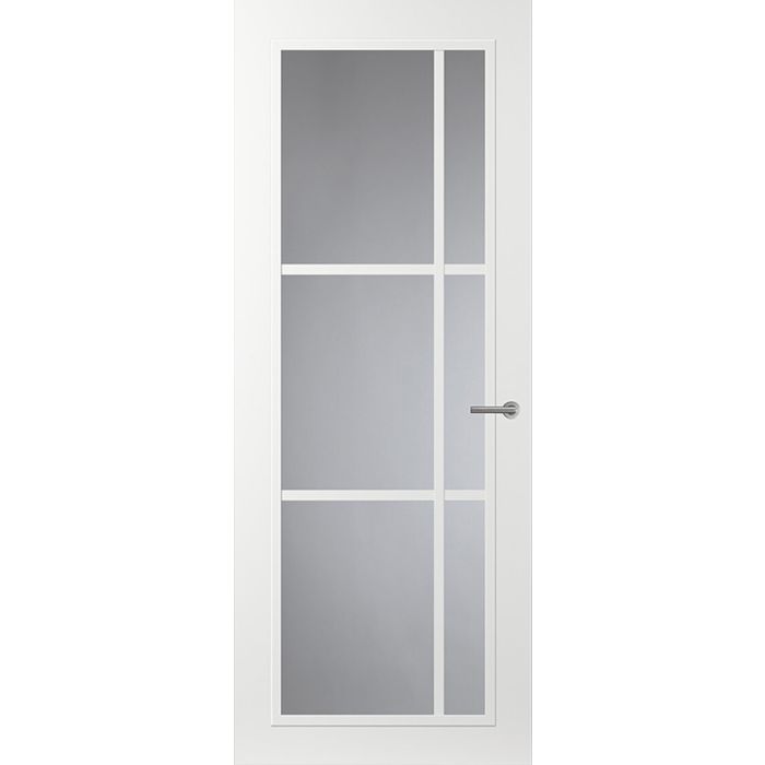 Svedex Front FR504 Glasdeur met witte glaslatten (maatwerk)