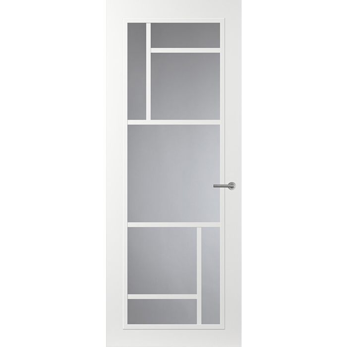 Svedex Front FR509 Glasdeur met witte glaslatten (maatwerk)