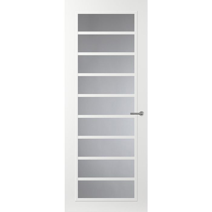 Svedex Front FR519 Glasdeur met witte glaslatten (maatwerk)
