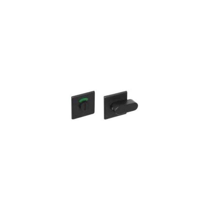 Intersteel toiletgarnituur (vierkant plat verdekt) RVS-mat zwart 0023.343360