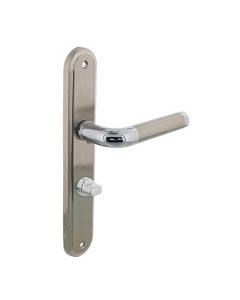 Intersteel Deurkruk Agatha op schild toilet-/badkamersluiting 63 mm chroom