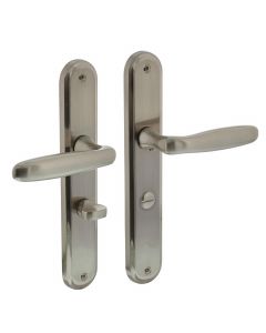 Intersteel Deurkruk Bjorn op schild toilet-/badkamersluiting 63 mm nikkel mat