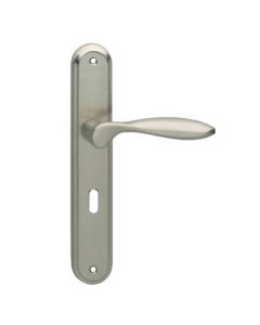 Intersteel Deurkruk George op schild sleutelgat 56 mm nikkel mat