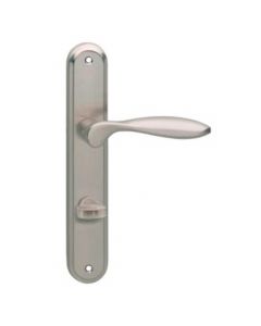 Intersteel Deurkruk George op schild toilet-/badkamersluiting 63 mm nikkel mat