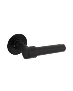 Intersteel Deurkruk L/L-model met rozet 2 mm rvs/zwart