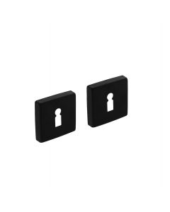 Intersteel Rozet sleutelgat 50x50x10 mm aluminium zwart