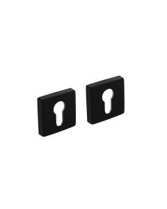 Intersteel Rozet profielcilindergat 50x50x10 mm aluminium zwart