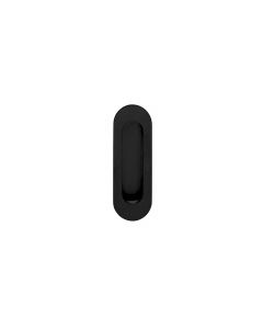 Intersteel Schuifdeurkom ovaal 120x40mm blind mat zwart