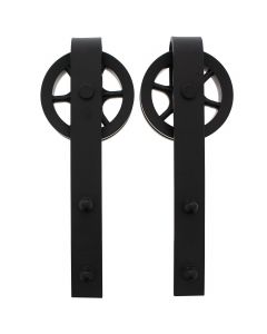 Intersteel Set van 2 hangrollen Wheel 340 mm mat zwart