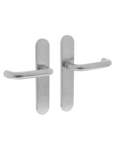 Intersteel Deurkruk Rond op schild blind rvs geborsteld