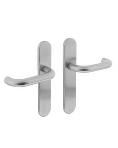Intersteel Deurkruk Rond op op schild blind rvs geborsteld