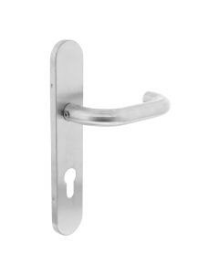 Intersteel Deurkruk Rond op op schild profielcilindergat 72 mm rvs geborsteld