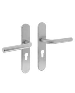 Intersteel Deurkruk Recht op verdekt schild profielcilindergat 55 mm rvs geborsteld